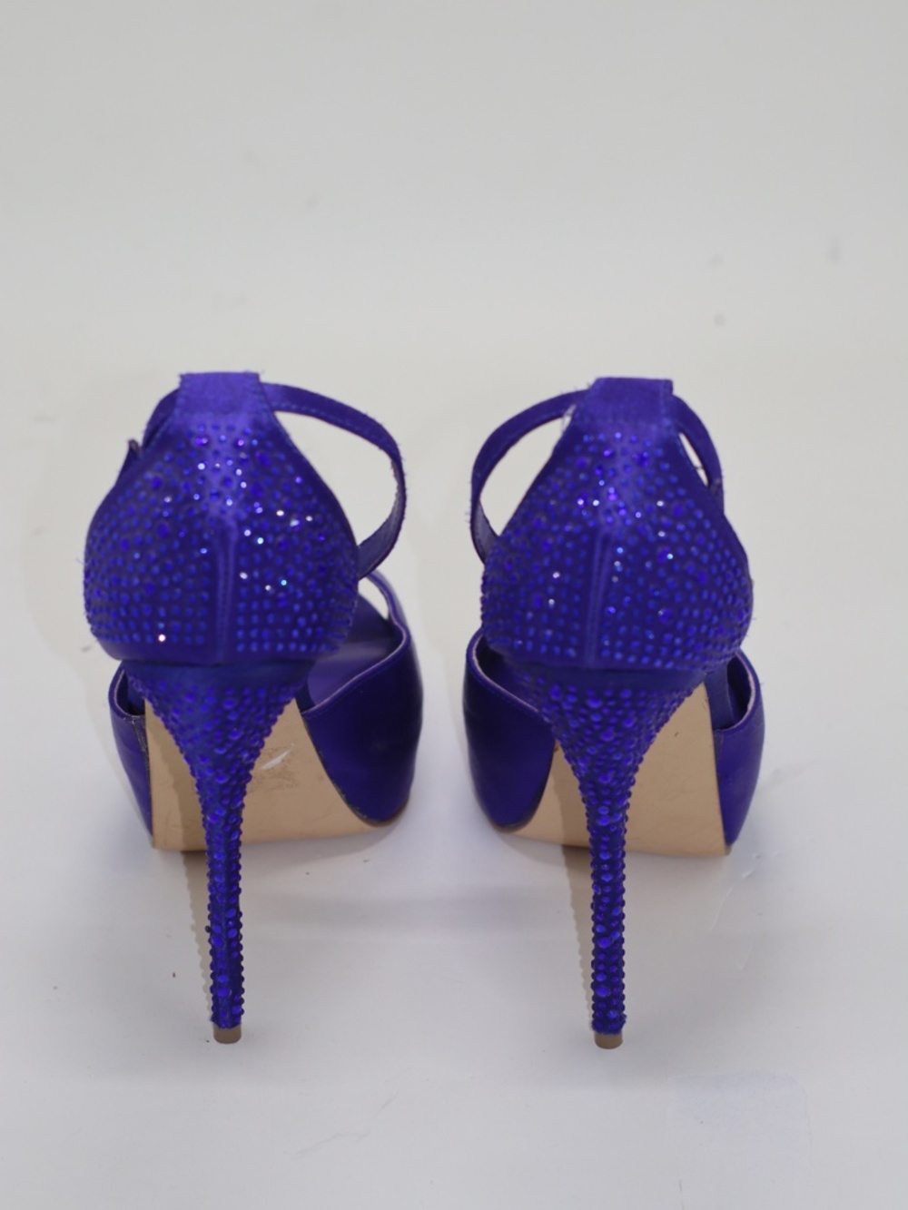Steve Madden Platform Heels - Royal Blue with Rhinestones sz10 - Picture 4 of 5